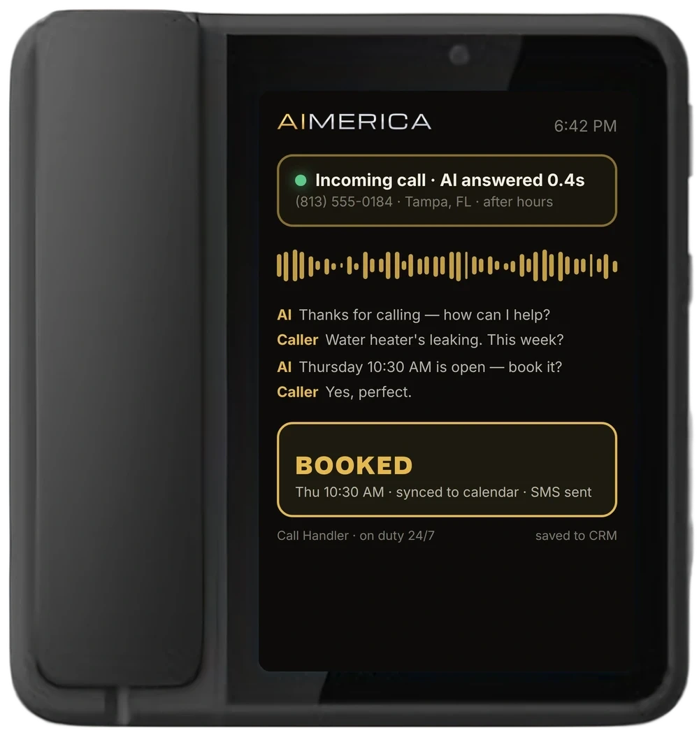AIMERICA HD800 smart desk phone, fully assembled